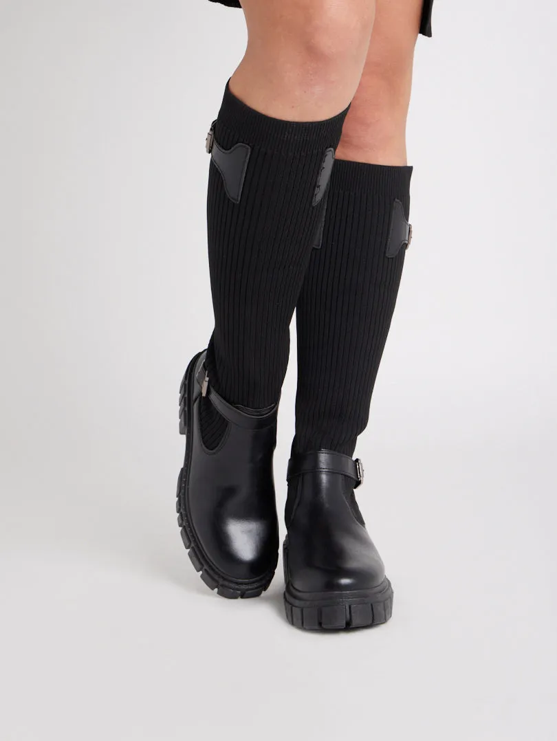 Bottes chaussettes à semelles crantées