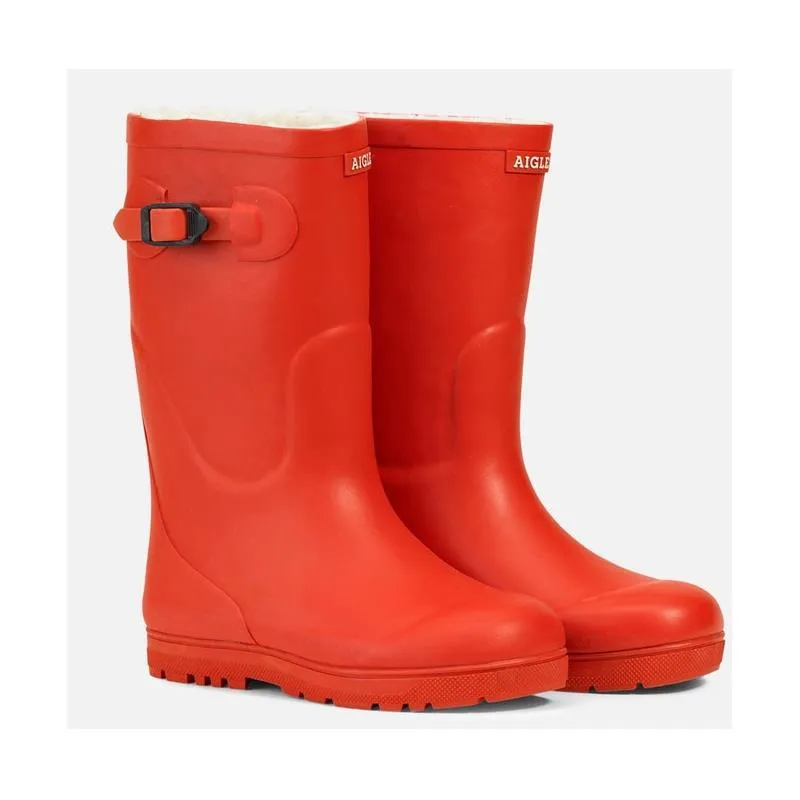 BOTTES JUNIOR AIGLE WOODY POP FUR - CERISE
