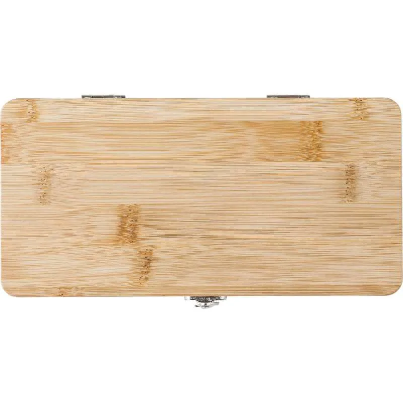 Boîte à outils de 27 pièces en bambou