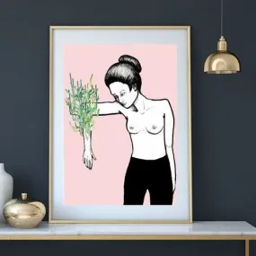 Canaille Illustration - Affiche Plante Femme