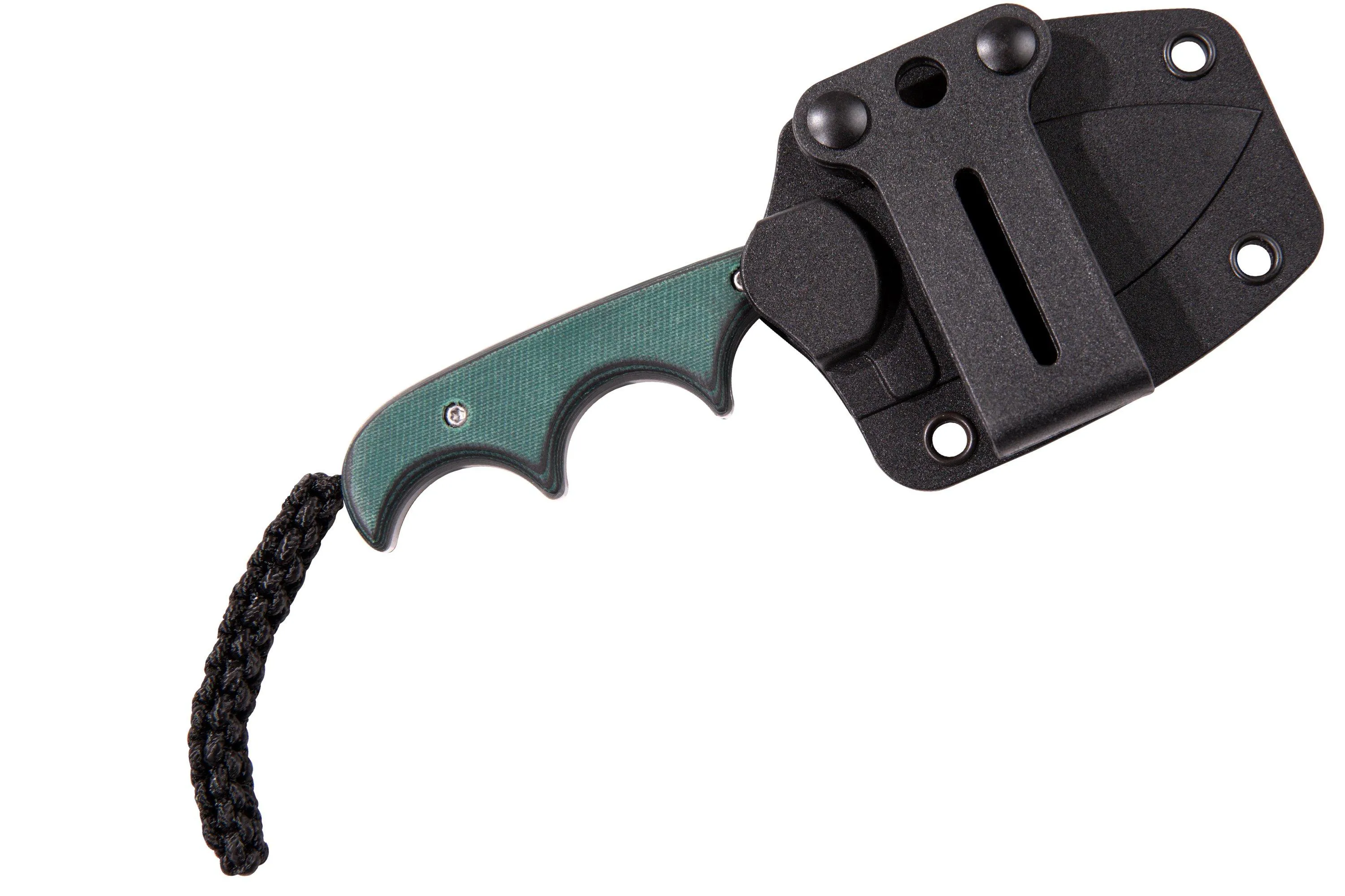 CRKT Minimalist Spear Point, Green Black, couteau de cou, Alan Folts design