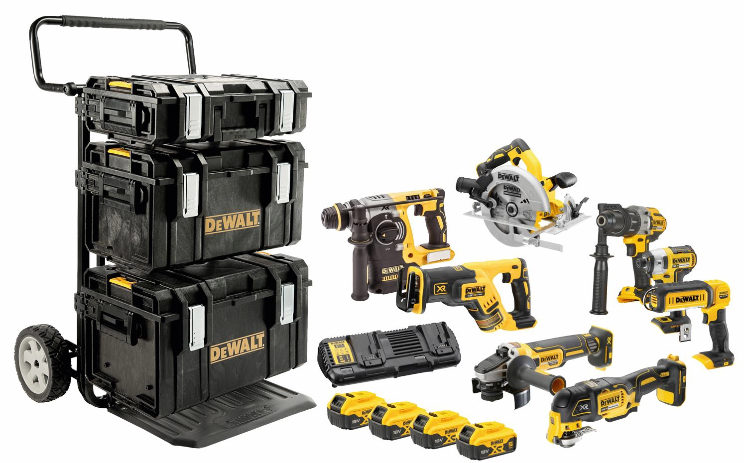 Ensemble Premium de 8 outils électroportatifs - XR 18V 5AH li-ion DeWalt