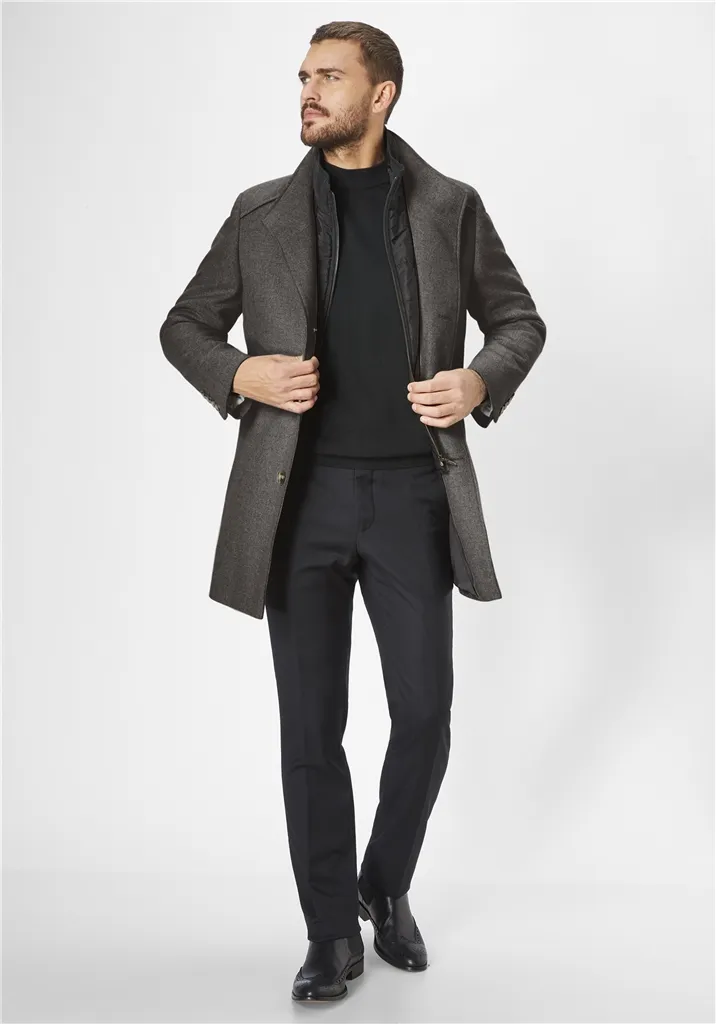 Manteau d'Hiver Newton avec Laine, anthracite