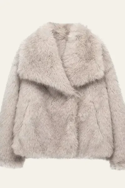 MANTEAU EN FAUSSE FOURRURE MONACO