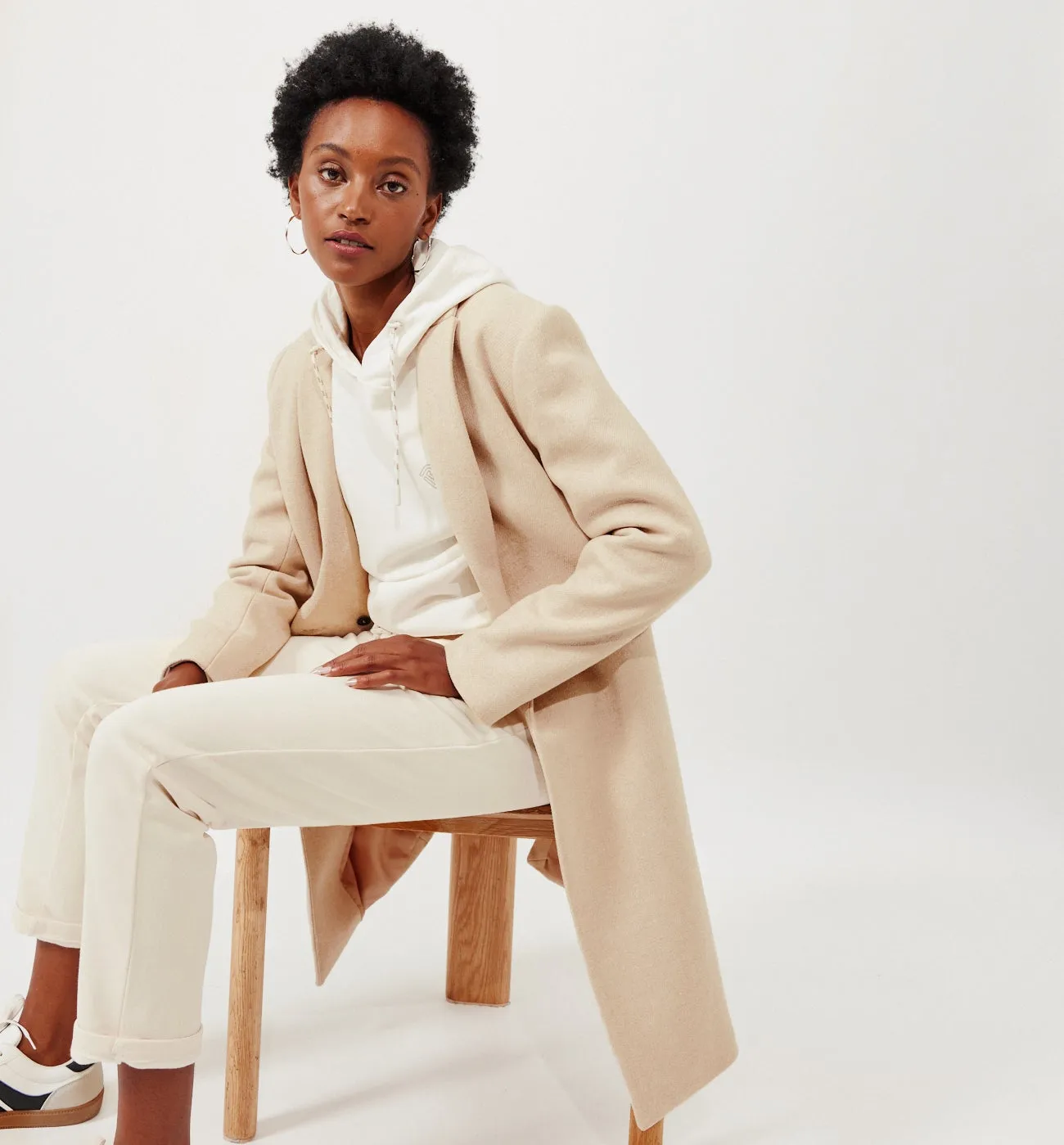 Manteau en laine GISELE - Beige