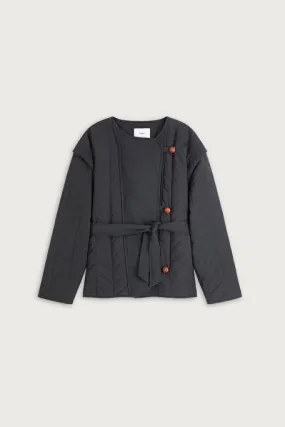 Manteau matelassé oversize bleu nuit
