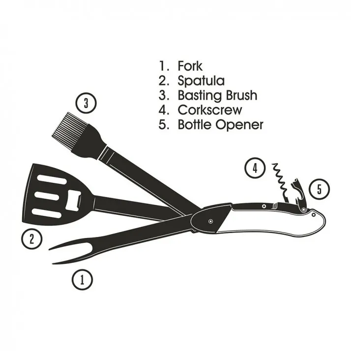Multi-outils pour barbecue