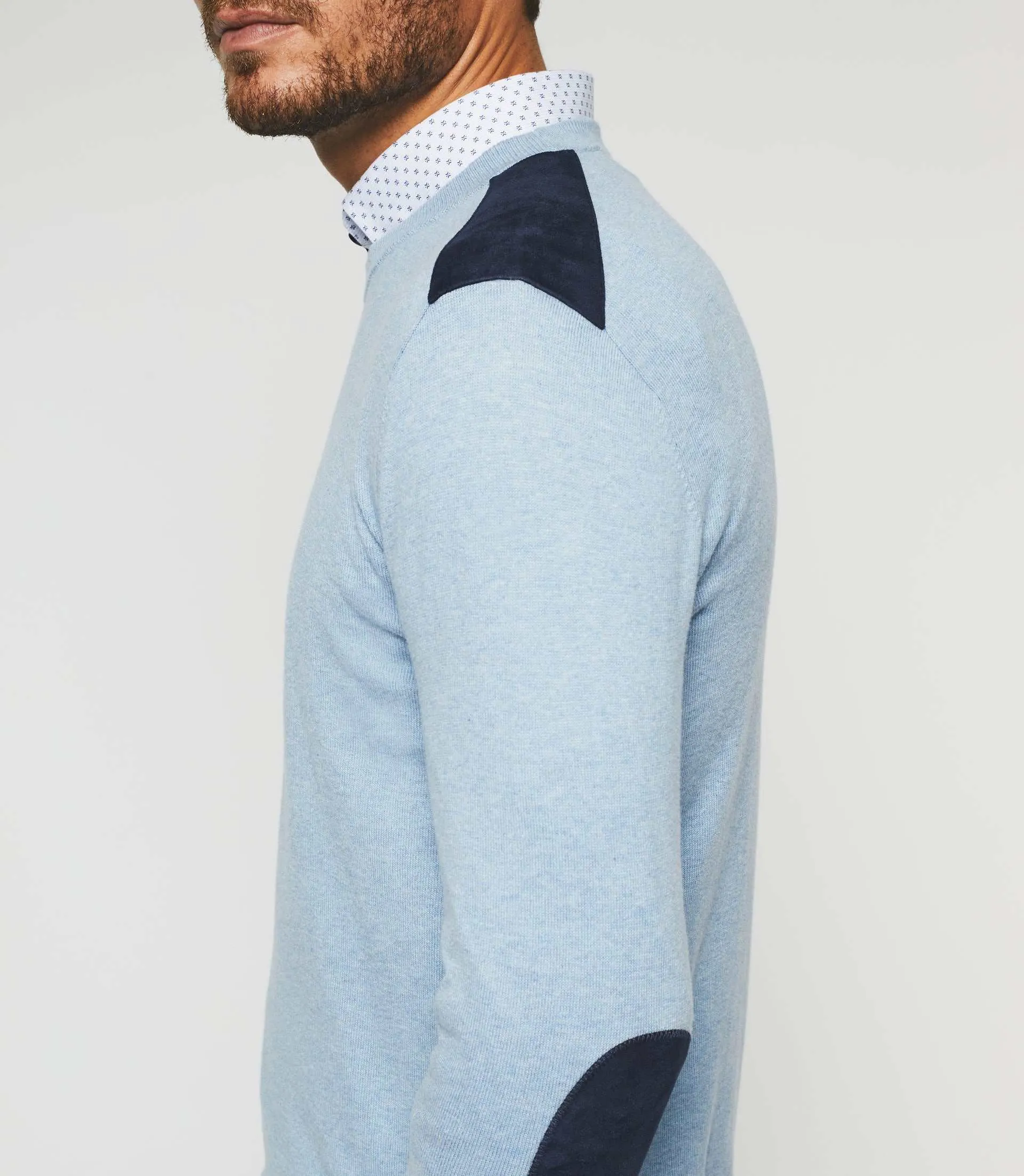 Pull col rond ciel Dewey