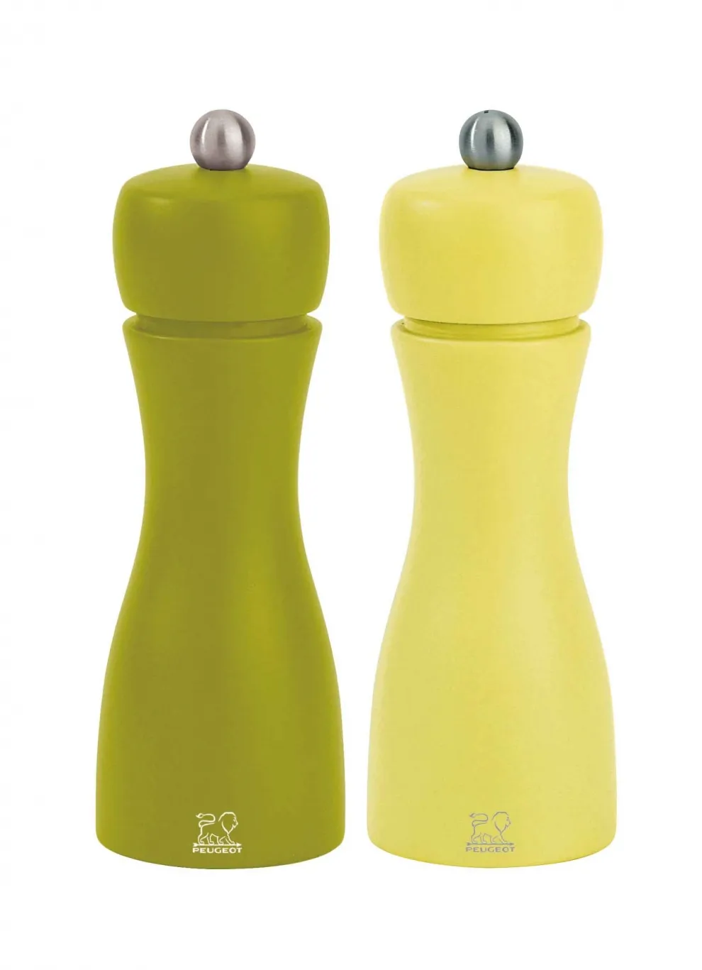 Set de 2 moulins à sel et à poivre manuels Tahiti vert Prairie 15 cm