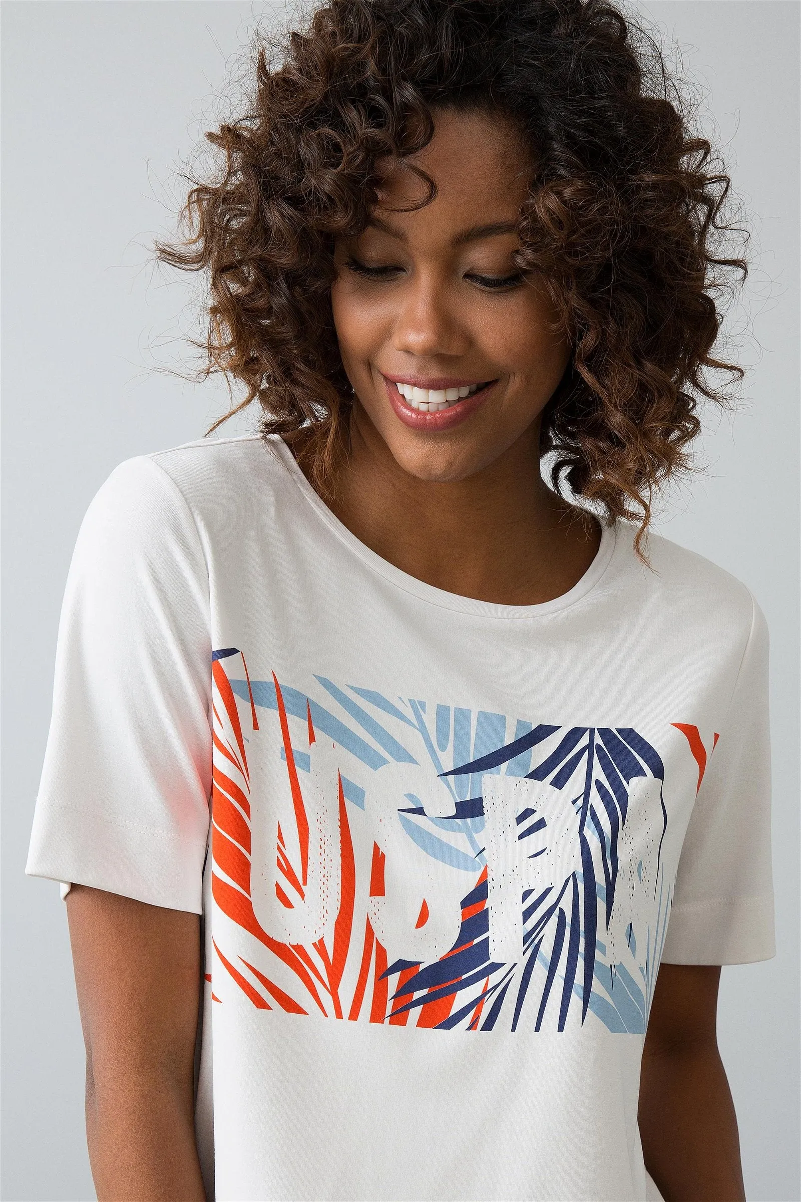 T-shirt à col rond BLANC-579100VR019