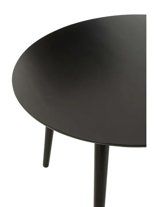 Table Vintage Rond Bois Noir