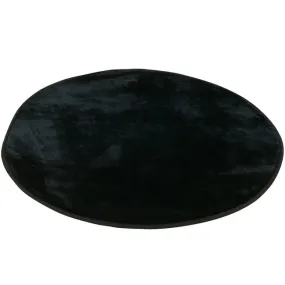 Tapis rond noir