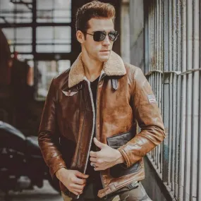 Veste Aviateur Hiver en Cuir Homme - Mon Aviateur