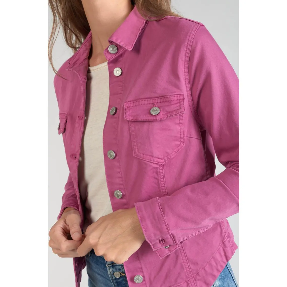 Veste Lilly violine rouge en coton | 3 Suisses