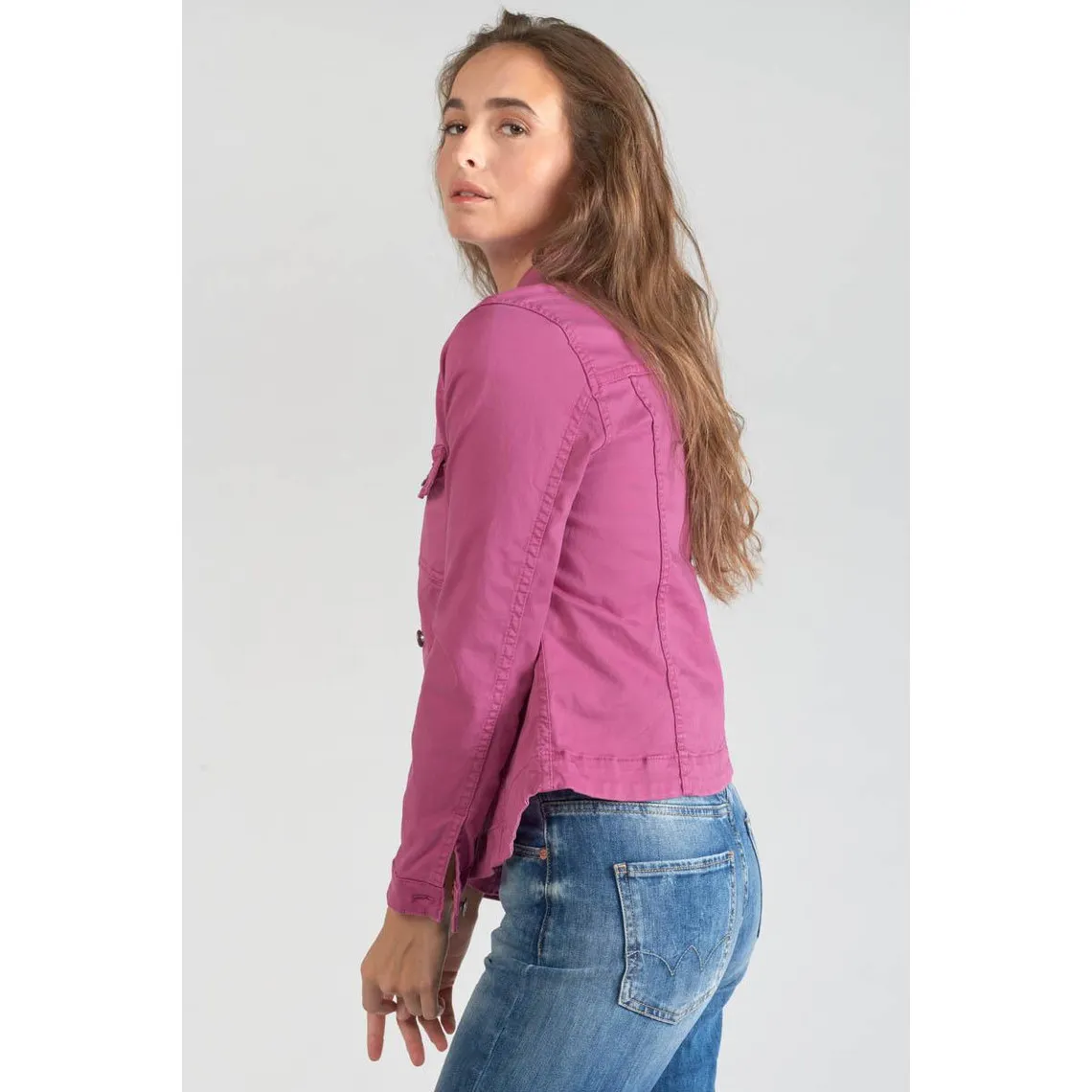 Veste Lilly violine rouge en coton | 3 Suisses