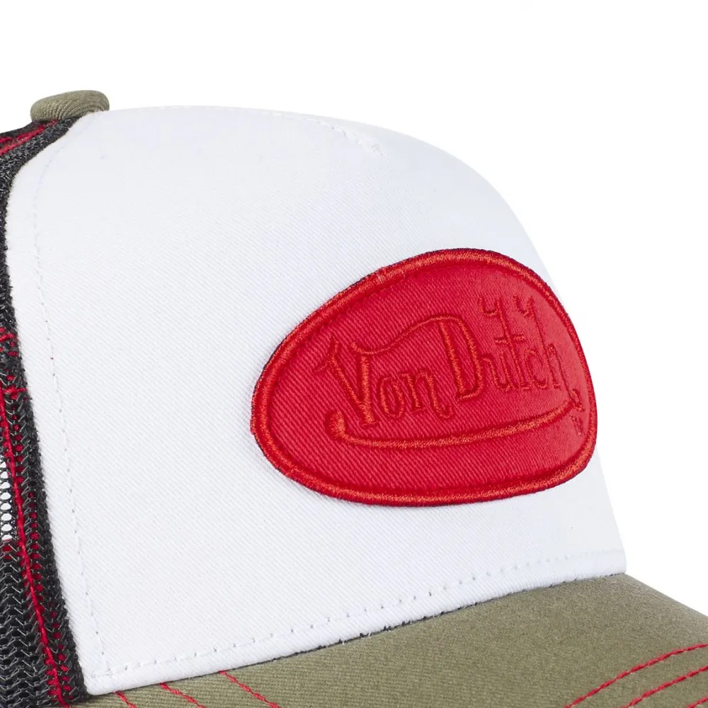Von Dutch casquette SUM/MAN kaki et rouge