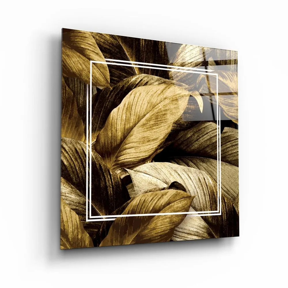 ・"leaves "・glass wall art | artdesigna glass printing wall arts.